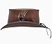 American Hat Makers Marlow Large Genuine Leather Top Hat for Men & Women | Handmade Steampunk Style | Bold Biker Fashion Statement Hat | Unique Accessory for Concerts, Costumes, and Special Events