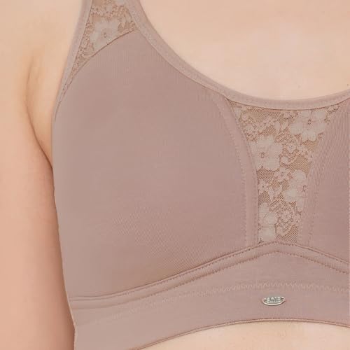 Image of SOIE Women's Full Coverage Minimizer Bra|Non Wired, Non Padded, Triple Layered Cups|Breathable Stretch Cotton with Lace & U-Back Support