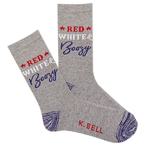 Image of K. Bell Women's Fun American Classics Crew Socks (1-Pack)