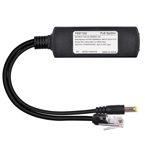jiingekk High Performances Splitter 15.4W Gigabit Separators With DC5.5x2.1 Connectors For Computers And Networking