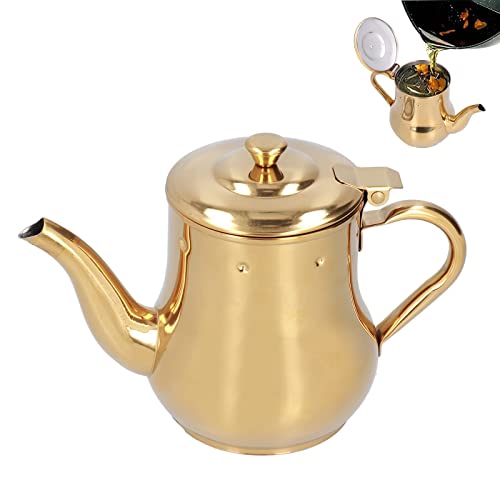 Oil Dispensing Bottles, Stainless Steel Oil Pot With Filter, Olive Oil Can Storage Container For Oil, Vinegar, Soy Sauce Drip-Free Pouring For Kitchen Cooking And Bbq(Gold) #TOP4