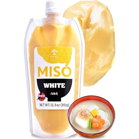 YAMASAN KYOTO UJI White Miso Paste with Malted Rice, Japanese Traditional Fermented Food, Easy Squeezable Tube (350g) Cover