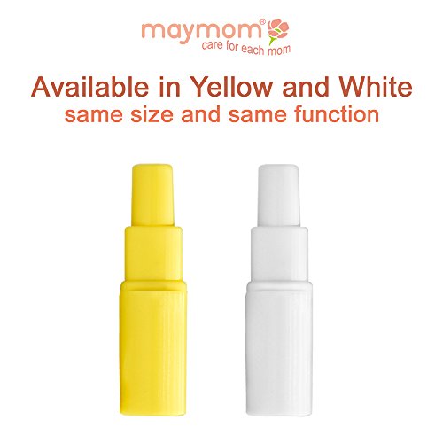 Image of Maymom Flange Adapter Compatible with Selected Medela Breastshield, Compatible with Spectra Backflow Protector, Connects Maymom /Medela Breastshield and Spectra S1 S2 Backflow Protector, 4pc Yellow