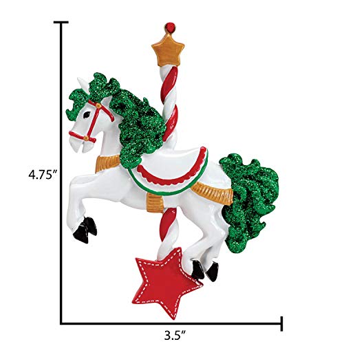 Personalized Unicorn Ornaments Christmas - Unicorn Tree Topper, Girly Ornaments, Unicorn Christmas Ornament, Unicorn Ornaments For Girls, Horse Ornaments - Carousel Unicorn - Free Customization #TOP3