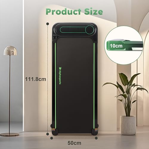 Alphasports Walking Pad Treadmill 4° Incline Under Desk Treadmill Walking Pad for Home Office Remote Control & LED Display 1-6 km/h Adjustable Speeds - Image 9
