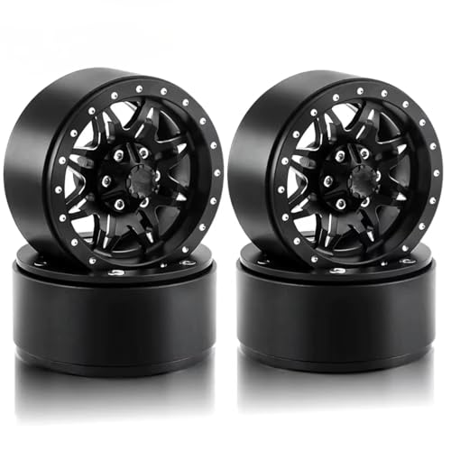 Jantes Beadlock 1.9 en aluminium usiné CNC pour crawler RC Axial SCX10 II et TRX4 D90