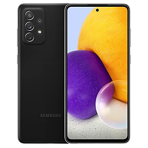 Samsung Galaxy A72 (256GB, 8GB) 6.7", Snapdragon 720G, 5000mAh Battery Dual SIM GSM Unlocked 4G LTE (T-Mobile, AT&T, Metro, Global) International Model A725F/DS (w/Fast Car Charger, Awesome Black)