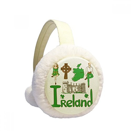 Orejeras de invierno plegables con patrón de Irlanda para paseos al aire libre