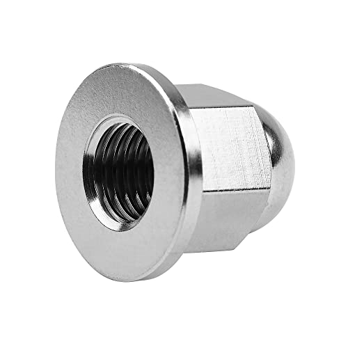 Image of Titanium M6 M8 M10 Dome Head Acorn Nuts for Bicycle Motorcycle Exhaust Pipe Car Pack of 6 (M10, Silver)