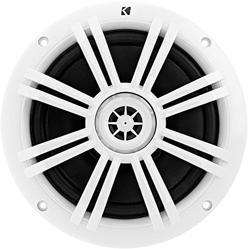 KICKER 41BKM604W 6-1/2" KM Series 2-Way Marine Speaker White - Price is per Single Unit (1 Speaker)