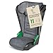 WALSER Auto Kindersitz Noemi, extra schmaler Reisekindersitz (3-8 Jahre) 100-135 cm, klappbare Sitzerhöhung Auto Kinder, ECE R129 Sitzerhöhung waschbar, Autositz Größe 57x46x22 cm Schwarz