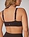 UNISSU Hugcurve Adjustable Sports Bra Square Neck Wireless Padded Yoga Workout Tops Clay Brown Small