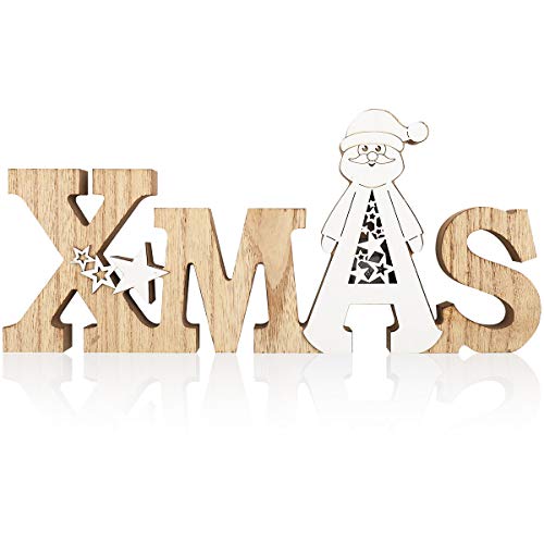 WISMURHI Decoración de mesa de madera de día de San Valentín de la decoración de la mesa del invierno del copo de día de LED ornamento para día de San Valentín fiesta de fiesta de mesa de regalos Cover
