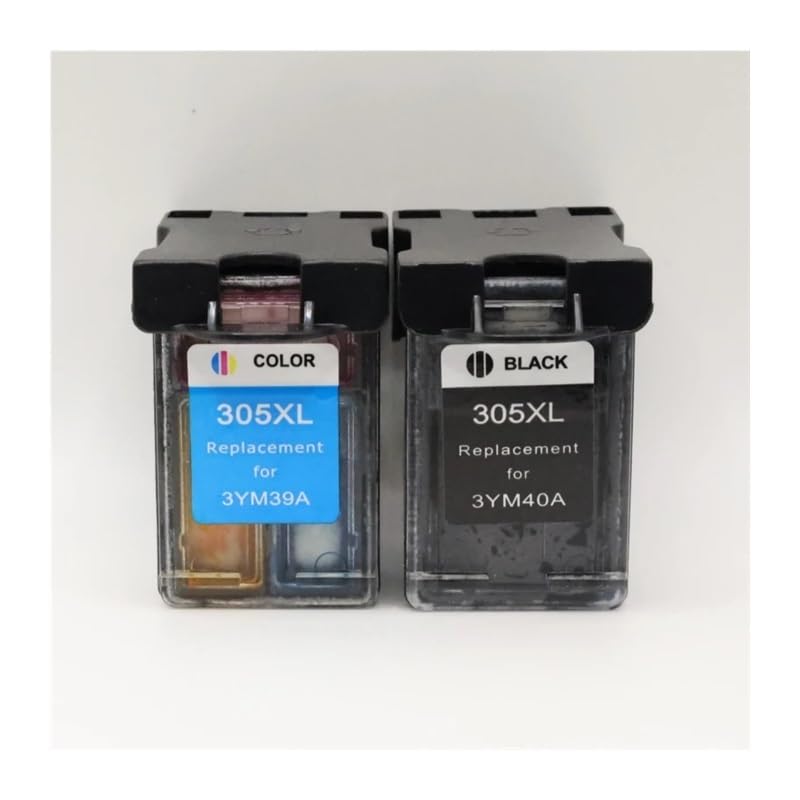 Nachfüllbare 305XL Tintenpatrone for HP DeskJet 305 XL 2710, 2730, 2720, 4110, 4120, 4130, 4134, 2320, Envy 6020, 6022, 6030, 6032 Drucker(1 BK 1 Color)