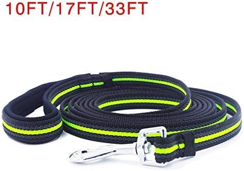 Yintlilocn Strong Non-slip Dog Leash Durable 10ft 17ft 33ft Dog tracking/training lead leash with Comfortable Padded Handle for Small Medium Large dogs