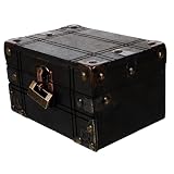 JOINPAYA Caja De Almacenamiento Vintage Cofre Del Tesoro De Madera Hucha Para Niños Caja Del Tesoro De Recuerdo Cofre Pirata De Madera Cofre Del Tesoro Pirata Libro De Cerdito Cofre