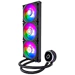 Cooler-Master-MasterLiquid-PL360-Flux-CPU-Cooler-AIO-Water-Cooling-with-3-x-120-mm-Fans-360-mm-Cooler-including-ARGB-Controller-2nd-Generation-AMD-and-Intel-Compatible