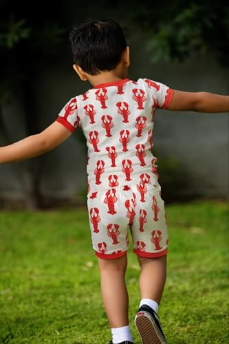 Image of monica + andy unisex-baby Organic Two-piece Shorty Pajama Set