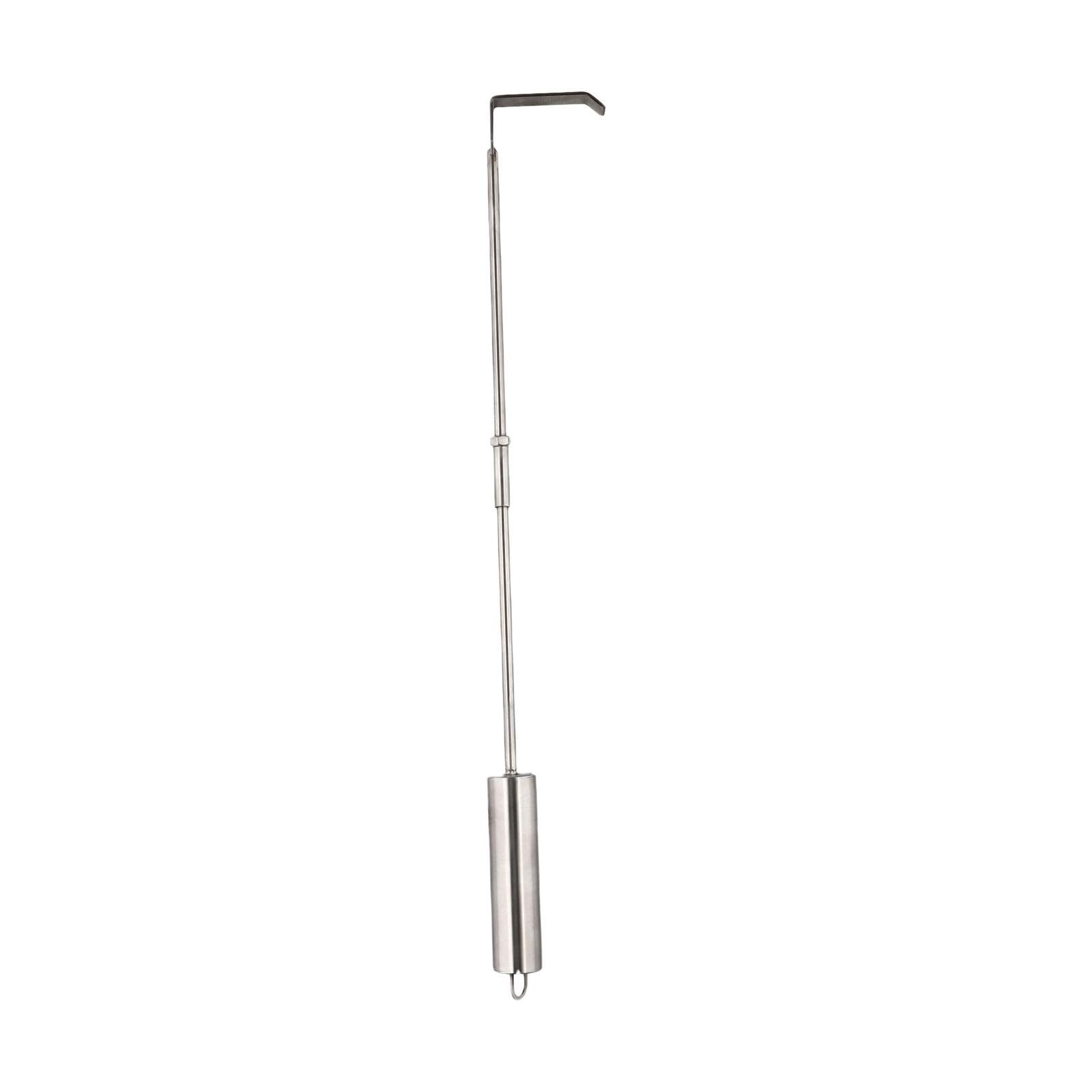 EasyByMall Râteau à cendres de barbecue en acier inoxydable pour Kamado Joe, barbecue à charbon et poêle à bois, 45,7 cm pour enlever efficacement les cendres