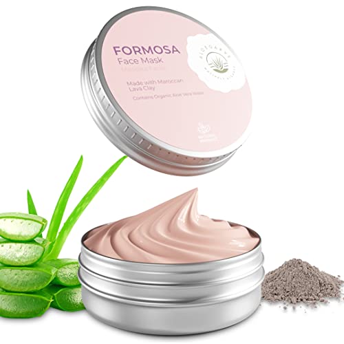 Aloegarve Mascarilla facial natural con aloe vera orgánico y arcilla de lava de Marruecos enriquecida con vitamina E 100% vegana para limpieza profunda y regeneración tarro 200ml Cover