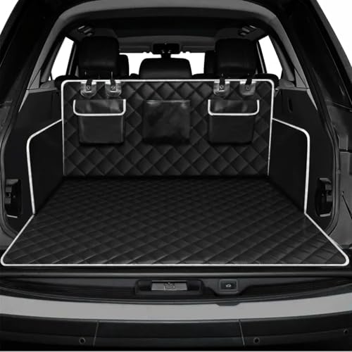MospdyGear 180 * 103CM Secure Non-Slip Car Boot Protector, Black Oxford Fabric Dog Car Boot Liner with High Edges, Universal Fit for Estates, SUVs, and Trucks