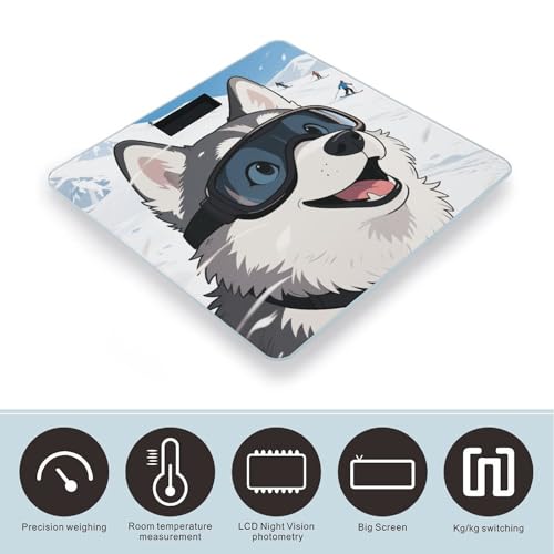 Báscula de Baño Digital con Vidrio Templado y Pantalla LCD miniatura 3
