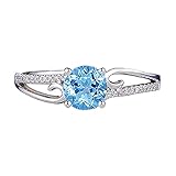 Yowablo Zirkon-Geschenk, das 6-10 Art- und Weisebrautdamen-Ring-tropfenförmige birnenförmige -Ring-Ringe Wedding ist Ringe Mit Steinen Silber