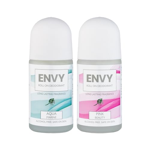 Image of ENVY Pink Beauty and Aqua Marine Long Lasting Roll-on Deodorant 50 ml (Pack of 2)