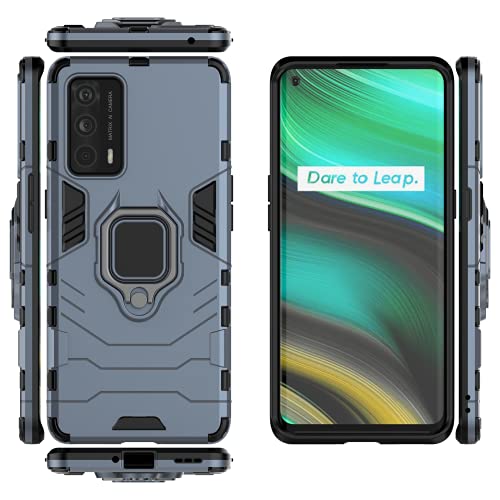 Ή@ for Realme X7 Pro Ultra 5G gѓdbP[X,Ή@ for Realme X7 Pro Extreme 5G OX^h 2 in 1 X}zP[XJo[ Blue