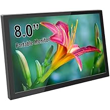 ELECROW 8 Inch Portable Monitor, 1280x800 Mini HD Display with Built-in Speakers, USB Powered, Non-Touch LCD Screen for Raspberry Pi, PC, Laptop, Jetson Nano, Game Consoles