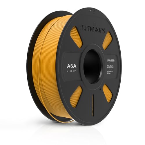 NUMAKERS ASA 3D Printer Filament, 1.75mm, Dimensional Accuracy +/- 0.05 mm, 1 kg Spool (2.2 lbs), Compatible with Most FDM Printers (Lemon Yellow) (B0D8HWB72B) Amazon Price History, Amazon Price Tracker