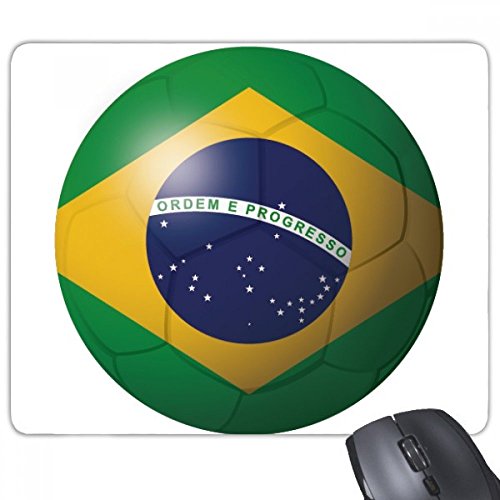 Tapis de souris Brésil football en caoutchouc antidérapant pour bureau de jeu