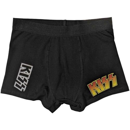 KISS 'Classic Logo' (Black) Unisex Boxer Shorts