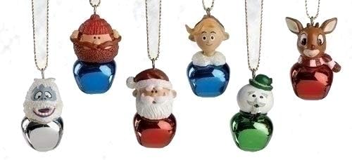 Rudolph, Yukon Cornelius, Santa Claus, Sam Snowman, Hermie, Abominable Snow Monster Jingle Buddies Christmas Ornaments