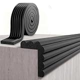 Paraspigoli per bambini, in schiuma, paraspigoli del tavolo, autoadesiva, per bambini, letto, davanzale e scrivania, mobili (Nero, 5M X 8CM)