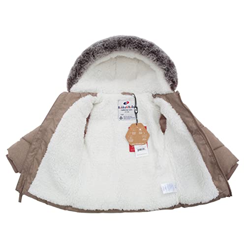 image for Rokka&Rolla Baby Boys' Sherpa Lined Puffer Jacket Warm Winter Coat wit