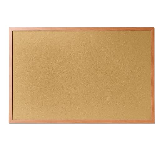 Cork Bulletin Board for Wall - 36” x 24” Bulletin Board Wall Mounted Wood Frame Message Board pin Board for School,Office and Home