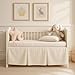 Mattress-Homes Crib Bed Skirt Pleated for Baby Boys Girls, Soft Dust Ruffle, Standard Nursery Bedding Toddler Bedskirt Solid, 14