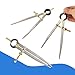 DemJamr 6 Inch Adjustable Lockable Steel Divider Wing Leather Compass for Woodworking, Metalworking, and Other Drawing Work
