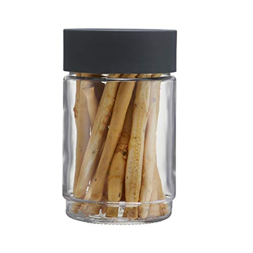 Cello Modustack Glassy Storage Jar, Stackable, Clear, 750Ml, Grey