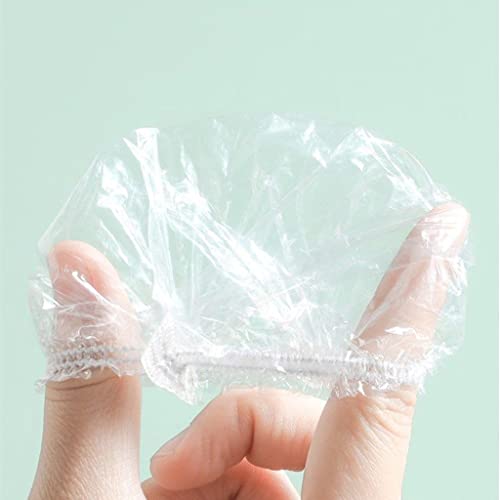JZTang 200 Pcs Disposable Ear Covers Plastic Clear Ear Shower Caps Ear Protectors for Hair Salon Hair Dryer Bathing