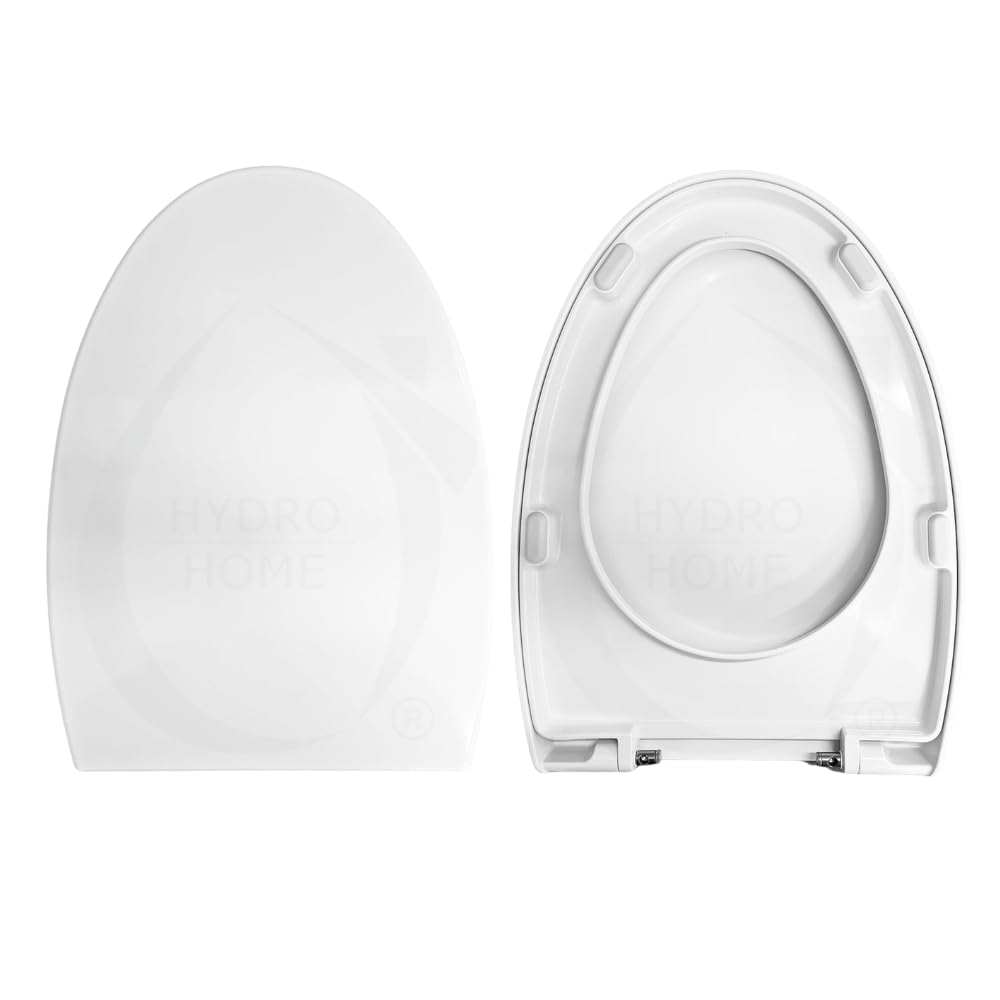Copriwater Sedile Wc Ovo Disegno Ceramica Come Originale, In Plastica Termoindurente Avvolgente,Colore Bianco MADE IN ITALY