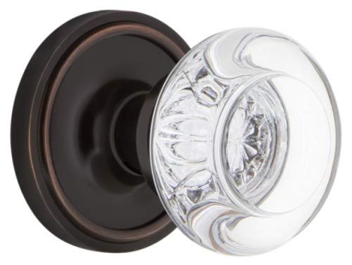 Image of Nostalgic Warehouse Classic Rosette Round Clear Crystal Door Knob