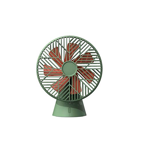 17,8 cm Tragbarer Ventilator für den Schreibtisch, Luftzirkulation, batteriebetrieben, 3 Kühlgeschwindigkeiten 90 ° drehbar,