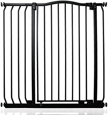 Bettacare Extra Tall Curved Top Dog Gate, 189cm - 198cm, Matt Black, Extra Tall 100cm in Height, Pressure Fit Pet Gate for Dog and Puppy, Pet and Dog Barrier, Easy Installation
