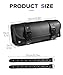 PAIYUE Motorcycle Handlebar Bag,Car Accessories PU Leather Motorcycle Tool Bag,Autobikes Side Bags with Straps,Powersports Saddle Bags Sissy Bar Storage Tool Saddlebags,Suitable for Most Autobikes