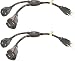 Cables Unlimited (2-Pack) PWR-PSLIB-2-2PK Outlet Xtender Power Cord Splitter (UL LISTED)