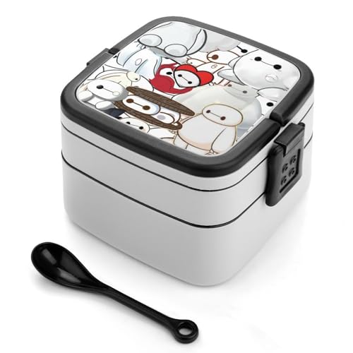 弁当箱 ベイマックス ランチボックス 二段 お弁当箱 おべんとう箱 ランチケース 大人用 子供用 学生 仕事 通勤 1000ml