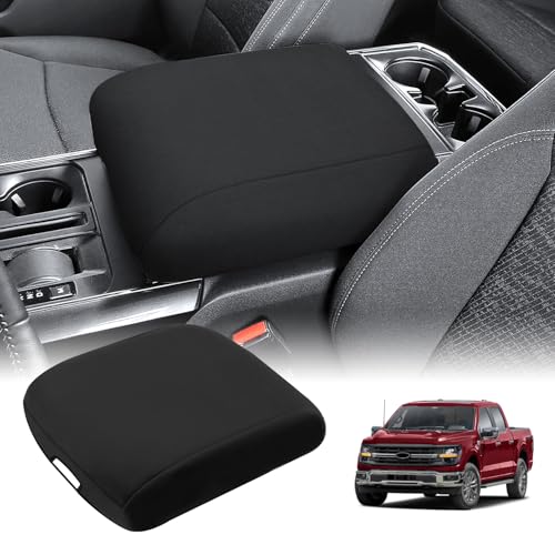 QSYPSS Center Console Cover Fits F150 2021-2024 2025 2026 Neoprene Armrest Box Protective Cover Center Console Middle Console Cover Accessories Bucket Seat Only by QSYPSS - Used condition - US$20.88
