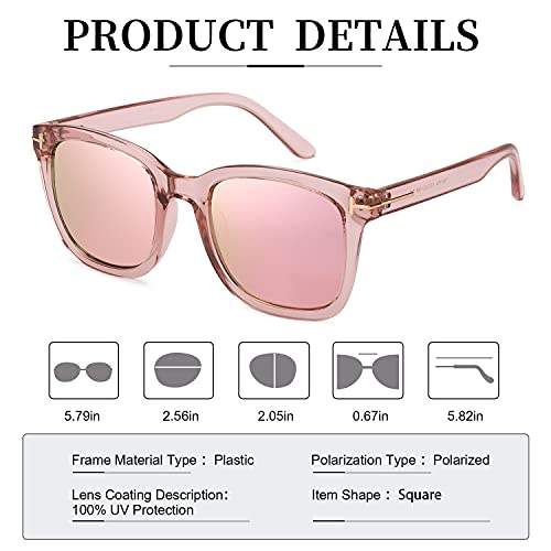 Myiaur Fashion Sunglasses For Women Polarized Driving Anti Glare Uv400 Protection Stylish Design #TOP2